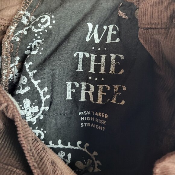 Free People We The Free Risk Taker High Rise Straight Corduroy Pants  Size 24 - Picture 11 of 12